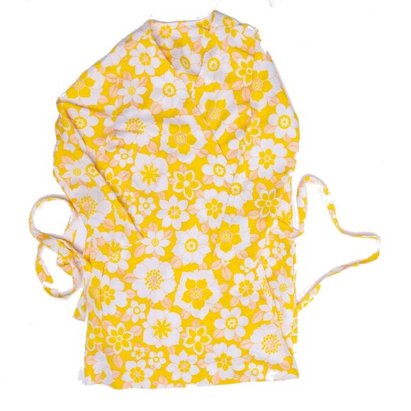 Lily Pulitzer style 70's Vintage Floral Wrap Dress- Size S/M - Picture 2 of 3